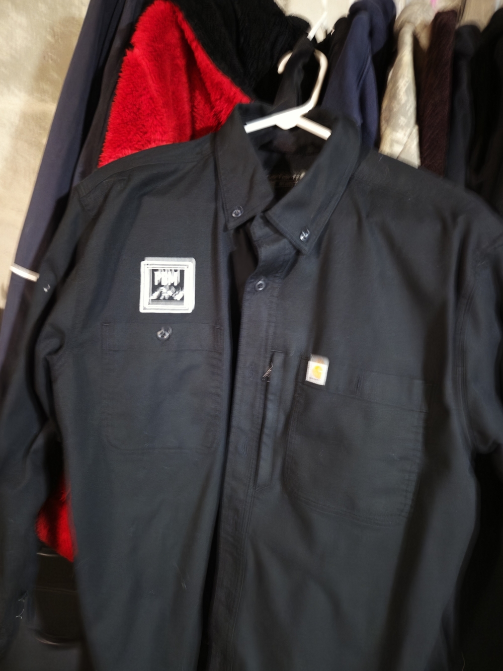 Carhartt Men’s Black Button-Down Lightweight Work Jacket